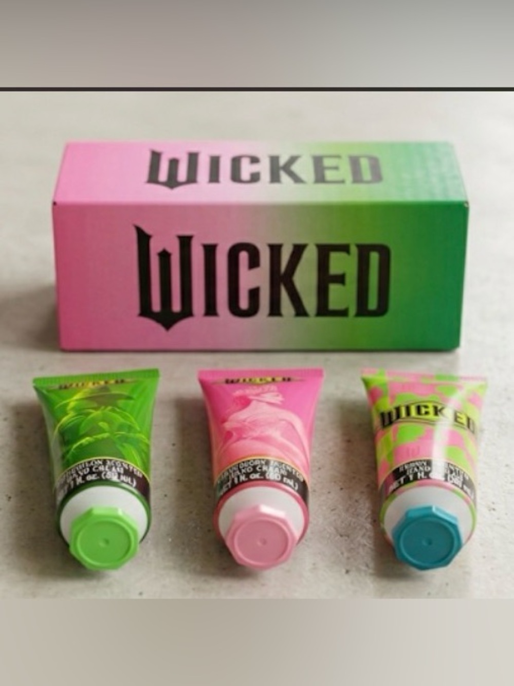 Set of 3 Wicked Pink & Green Hand Cream Strawberry Watermelon Berry 1oz  NEW